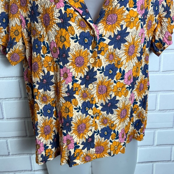 FOREVER 21 Floral Print Women's Top - Multicolor/size M - Picture 3 of 6